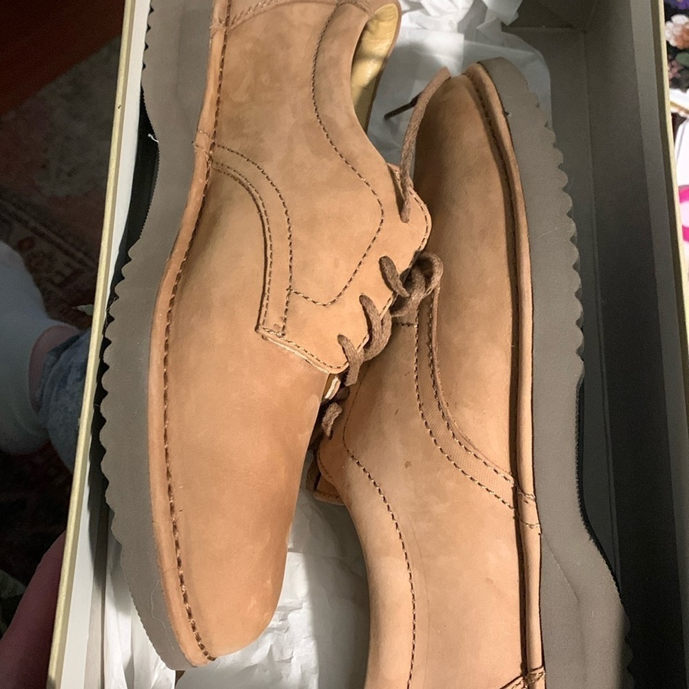 Rockport new wide leather lace up loafers